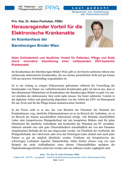 Herausragender Vorteil f&uuml;r die Elektronische
