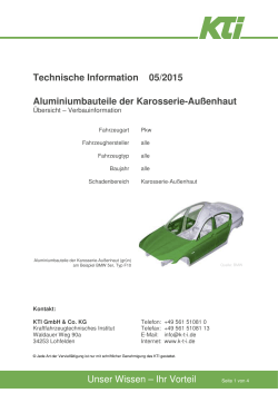 Unser Wissen – Ihr Vorteil Technische Information 05/2015