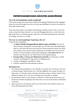 Info Vertretungsbefugnis