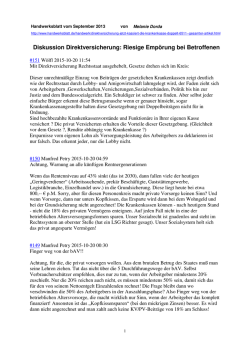 Diskussion Direktversicherung: Riesige Emp&ouml;rung bei Betroffenen