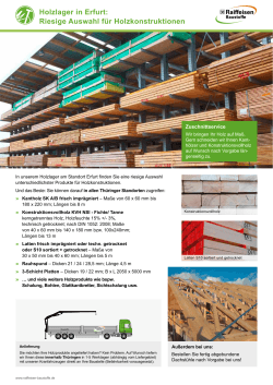 Holzlager in Erfurt: Riesige Auswahl für Holzkonstruktionen