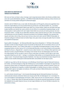 PDF Pressetext TIEFBLICK Kletterwälder