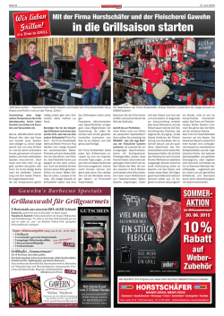 in die Grillsaison starten - Gawehn Fleischerei und Partyservice