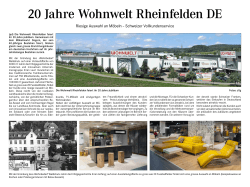 20 Jahre Wohnwelt Rheinfelden DE
