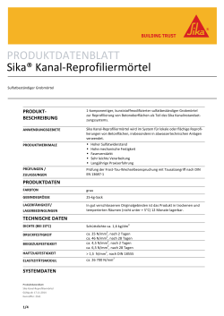 Sika Kanal-Reprofiliermörtel