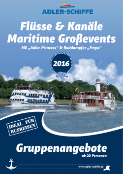 Gruppenkatalog Fl&uuml;sse & Kan&auml;le 2016 als PDF - Adler