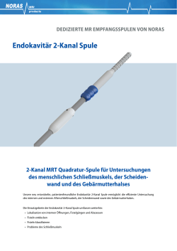 Endokavitär 2-Kanal Spule - Noras MRI products