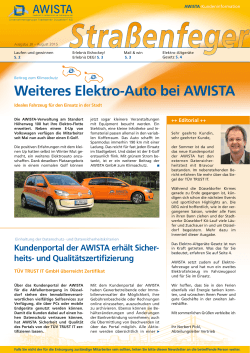 Weiteres Elektro-Auto bei AWISTA