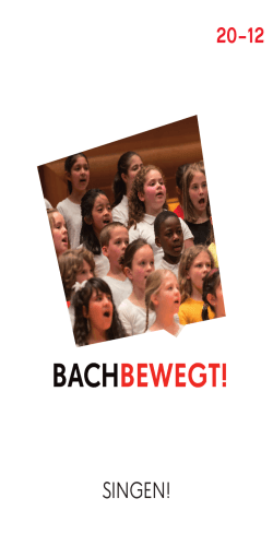 SINGEN! - Internationale Bachakademie Stuttgart
