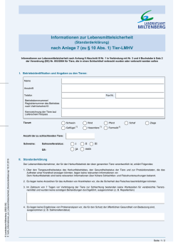Standarderklärung nach Anlage 7