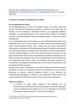 Einfluss des Lebenspartners auf Karriereentscheidungen von