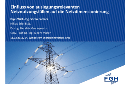 Einfluss von auslegungsrelevanten Netznutzungsf&auml;llen auf die