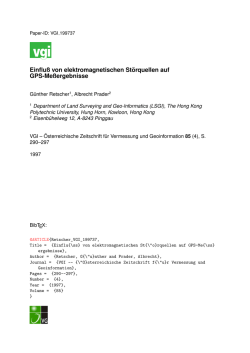 Einflu&szlig; von elektromagnetischen St&ouml;rquellen auf GPS