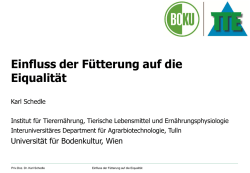 Einfluss der F&uuml;tterung auf die Eiqualit&auml;t
