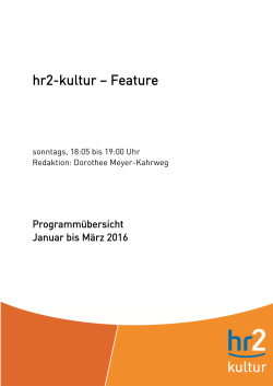 hr2-kultur &ndash; Feature