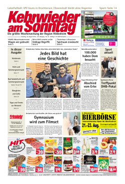 Kehrwieder am Sonntag