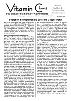 Vitamin C vom 14. Januar 2016 - Sozialistische Arbeiterstimme