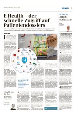 E-Health &ndash; der schnelle Zugriff auf