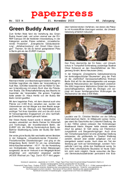 523. R - 21.11.2015 - Green Buddy Award
