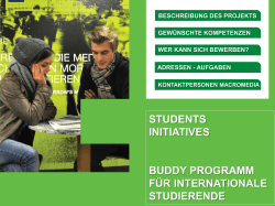 students initiatives buddy programm für internationale studierende