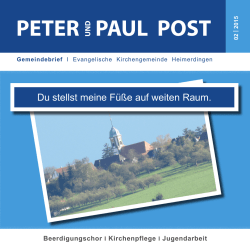 Du stellst meine F&uuml;&szlig;e auf weiten Raum.