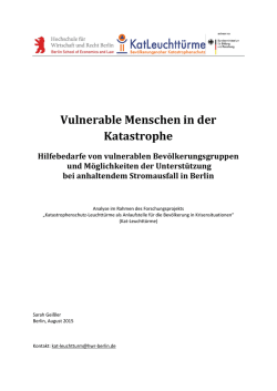 Vulnerable Menschen in der Katastrophe