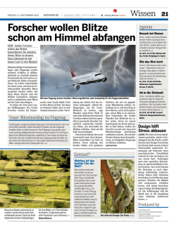 Forscher wollen Blitze schon am Himmel abfangen