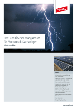 Blitz- und Überspannungsschutz für Photovoltaik