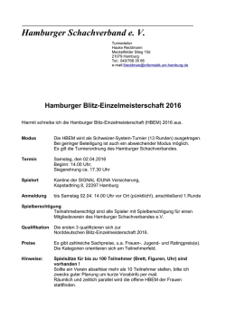 Hamburger Blitz-Mannschaftsmeisterschaft 1998