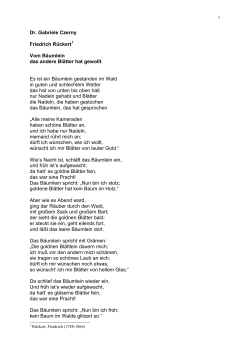 Dr. Gabriele Czerny Friedrich R&uuml;ckert1 Vom B&auml;umlein das andere