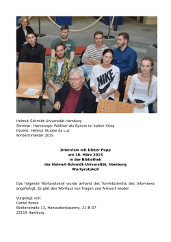 Interview-Dieter-Popp - Universitätsbibliothek der HSU Hamburg
