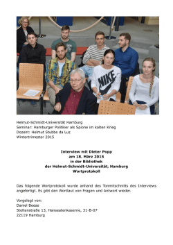 Interview-Dieter-Popp - Universit&auml;tsbibliothek der HSU Hamburg