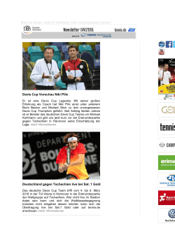 Davis Cup Vorschau Niki Pilic Deutschland gegen