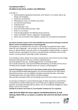 Grundwissen Bibel 1 - Pfarrverband Dachau