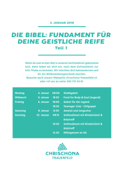 die bibel: fundament für deine geistliche reife