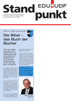Die Bibel – das Buch der Bücher - EDU Aargau