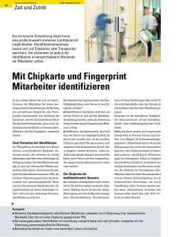 Mit Chipkarte und Fingerprint Mitarbeiter identifizieren