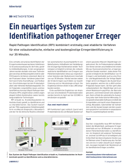Ein neuartiges System zur Identifikation pathogener Erreger