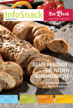 BEstE FrEundE: diE nEuEn sommErBrotE