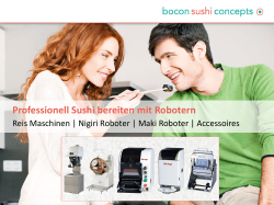 Professionell Sushi bereiten mit Robotern