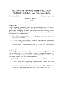HELMUT-SCHMIDT-UNIVERSIT&uml;AT HAMBURG Fakult&auml;t f&uuml;r
