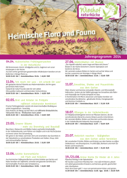 Jahresprogramm 2014 - Naturk&uuml;che Wieshof