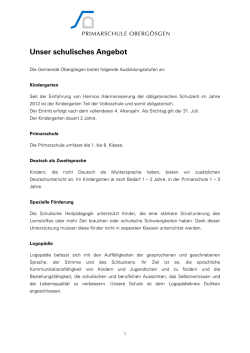 Schul-Infos - Primarschule Oberg&ouml;sgen