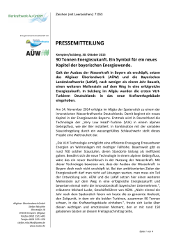 PRESSEMITTEILUNG - Allgäuer Überlandwerk GmbH