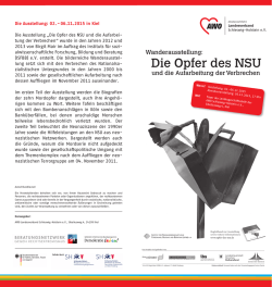 NSU_Opfer_Ausstellung_Flyer - Landesvereinigung Schleswig