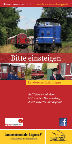 Bitte einsteigen - Landeseisenbahn Lippe