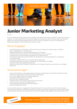 Junior Marketing Analyst