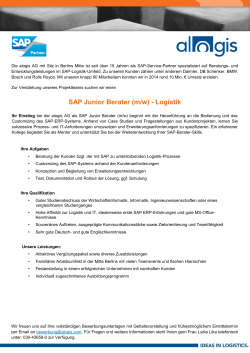 SAP Junior Berater (m/w) - Logistik
