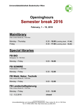 Semester break 2016