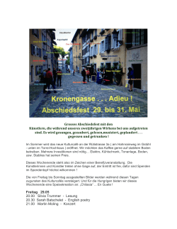Page 1 Grosses Abschiedsfest mit den Künstlern, die während
